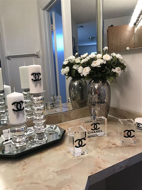 chanel dekoration|chanel decor for bathroom.